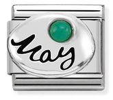 Nomination Composable Classic Link 330505/05 May Emerald in 925 Silver